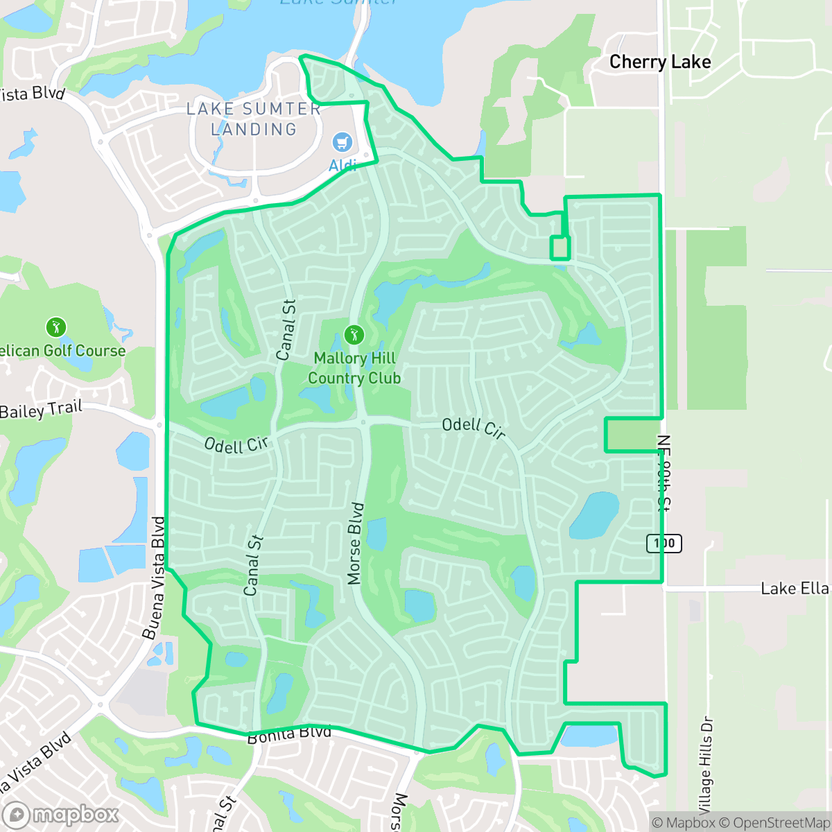 Map showing the location of The Villages - District 6, The Villages, FL