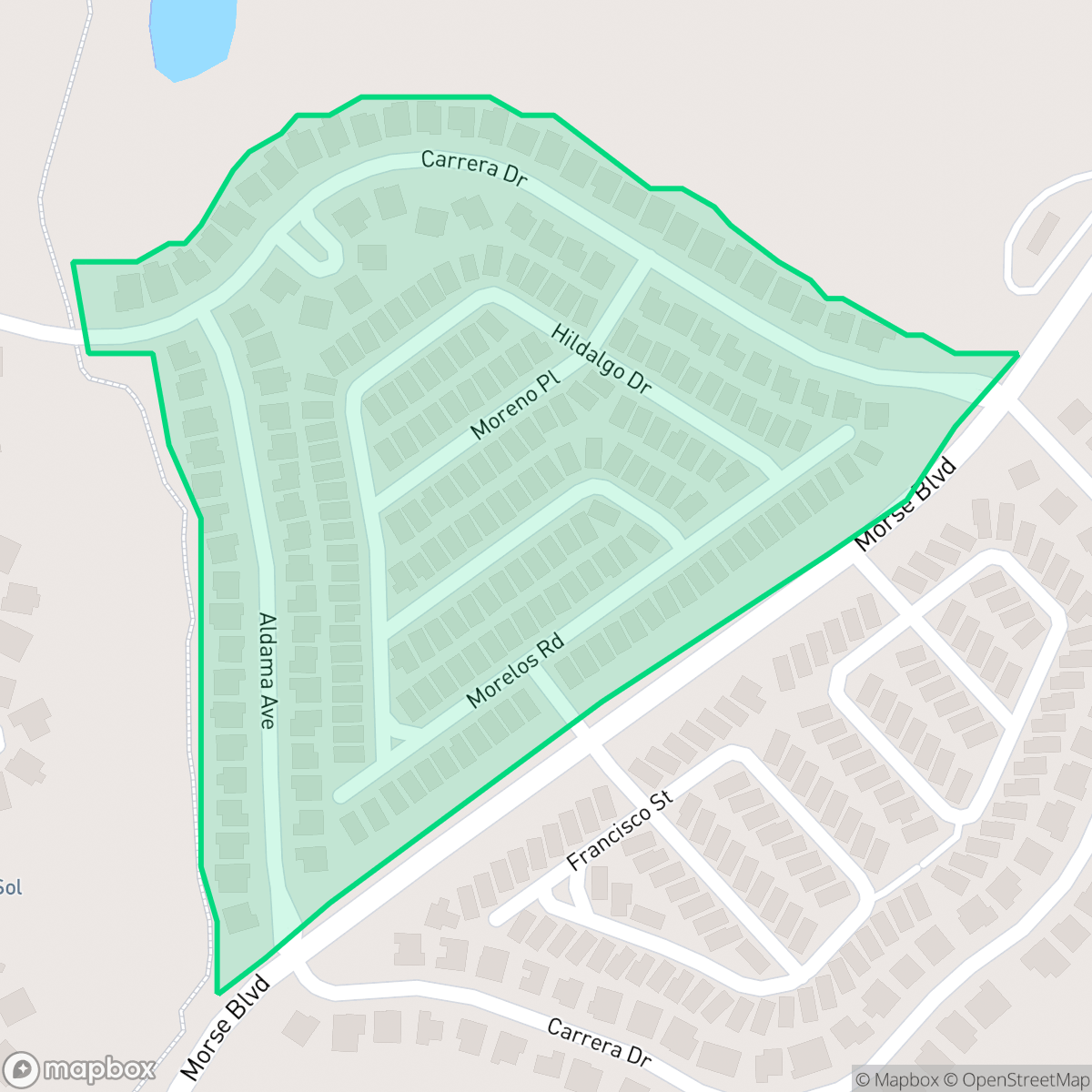 Map showing the location of Village De La Vista West, The Villages, FL