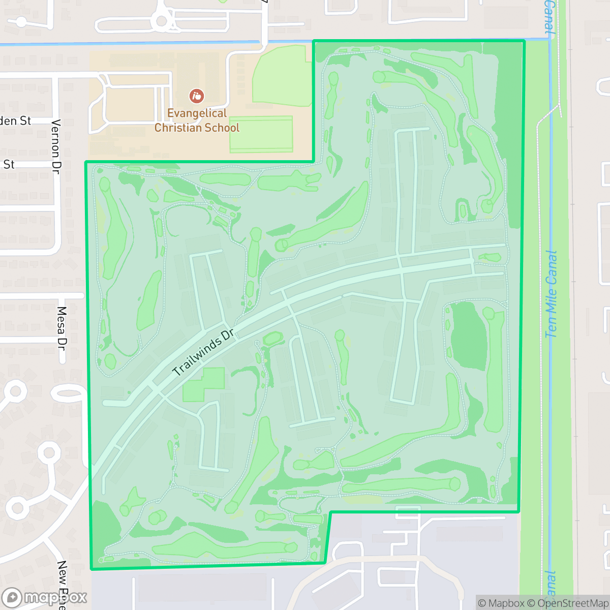 Map showing the location of Hideaway Country Club, Villas, FL