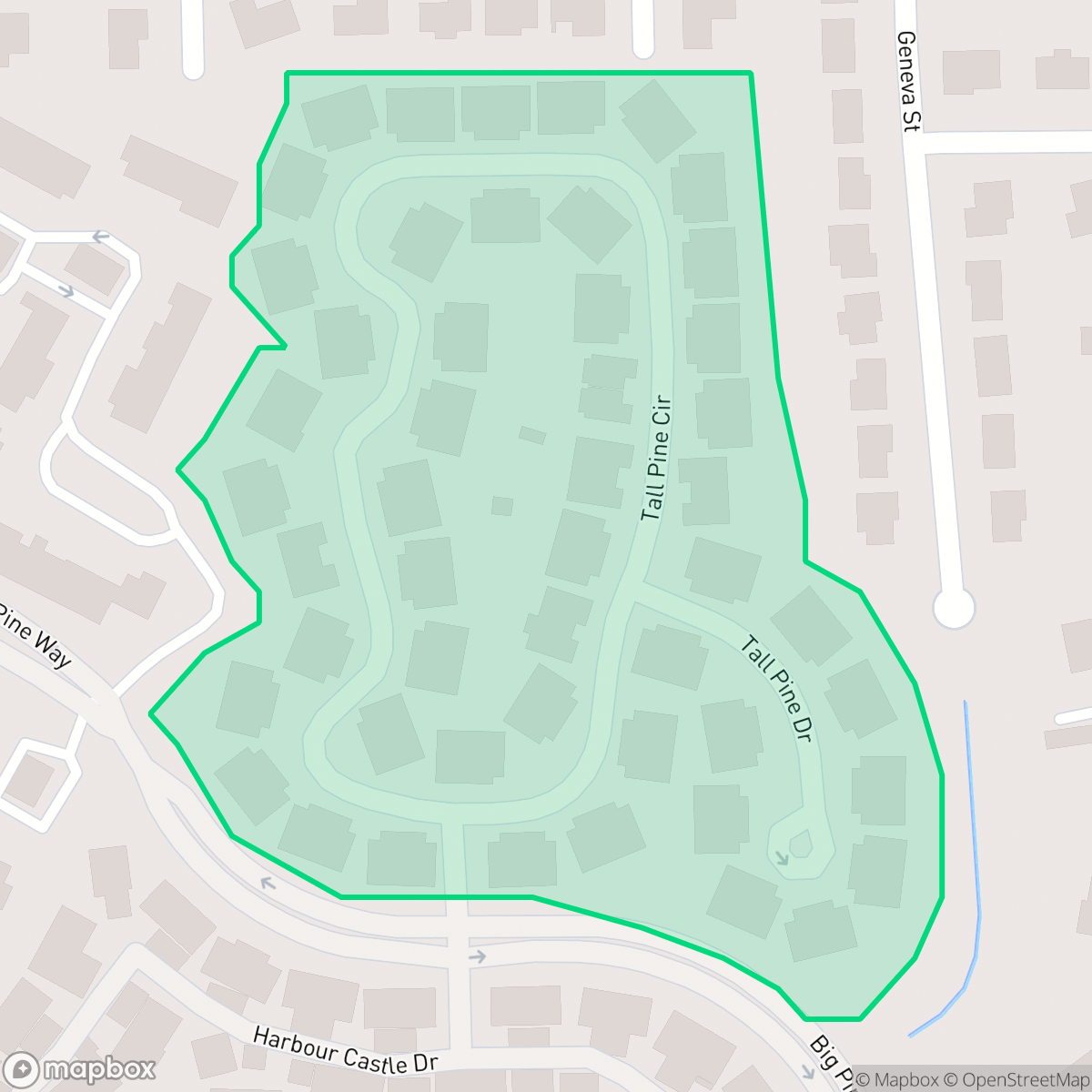 Map showing the location of Pinebrook Woods, Villas, FL