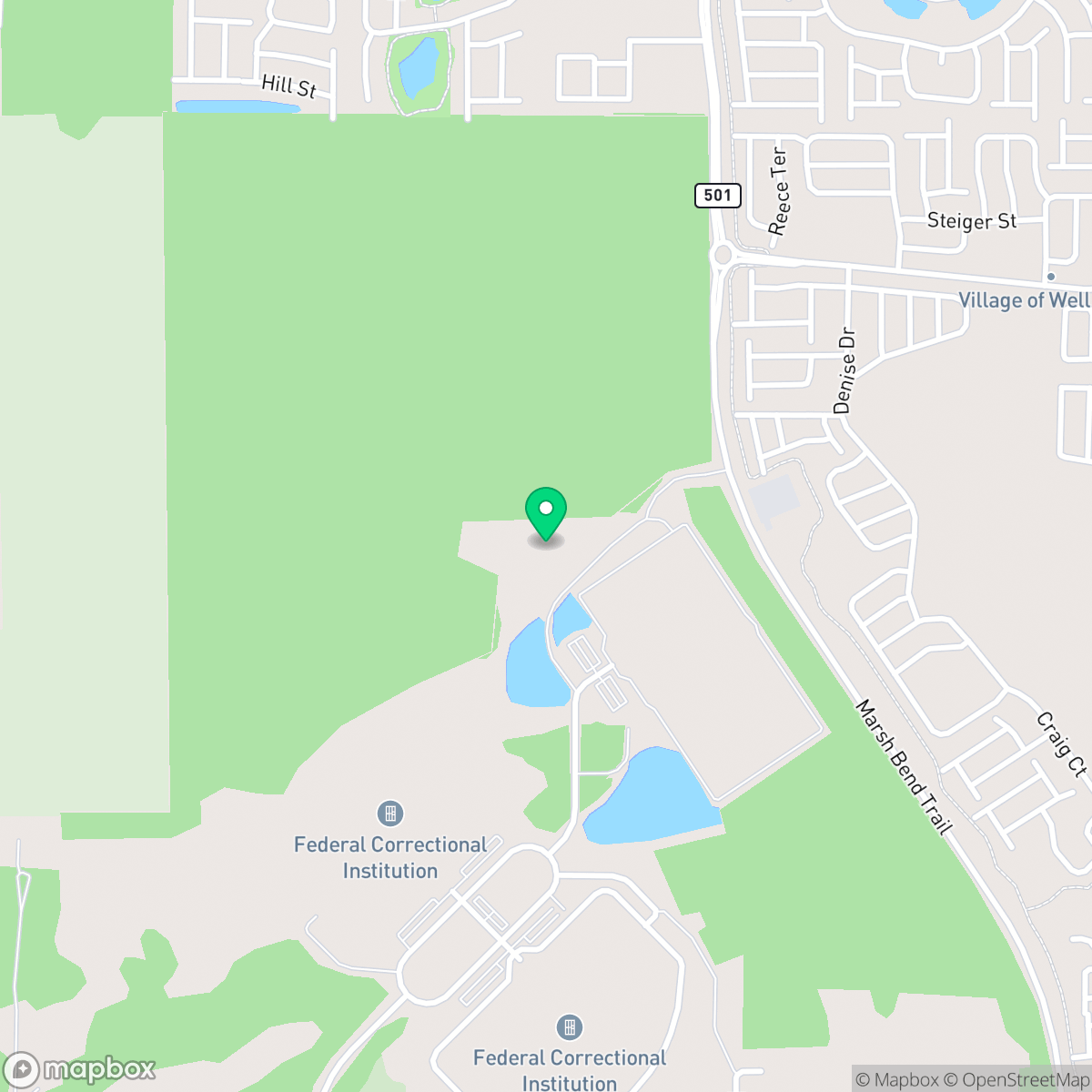 Map showing the location of Wildwood, FL — coverage area