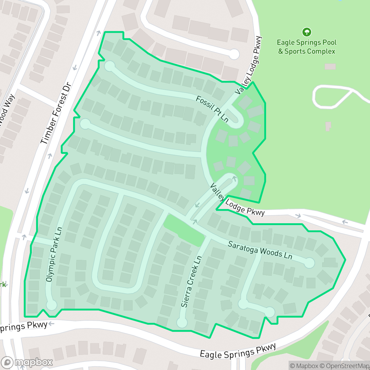 Map showing the location of Arlington Park, Atascocita, TX