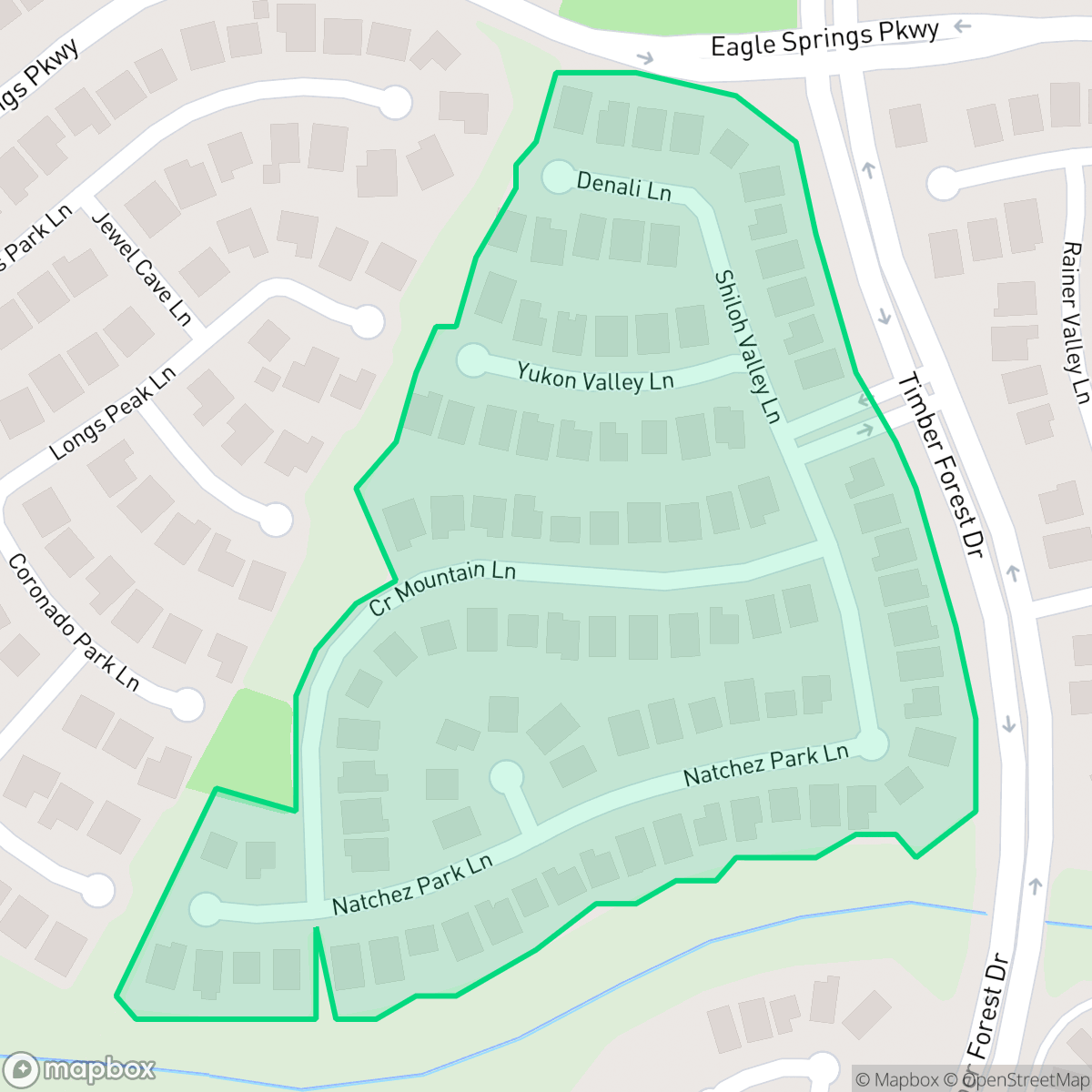 Map showing the location of Crescent Ridge, Atascocita, TX