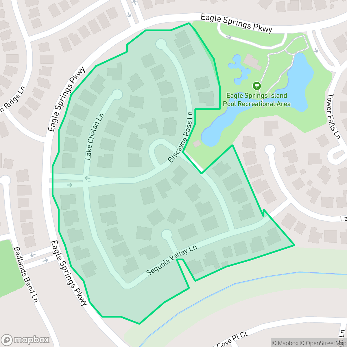 Map showing the location of Montecito Pointe at Lake Montage, Atascocita, TX