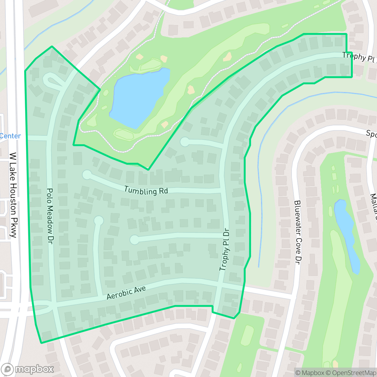 Map showing the location of Sprinters Village, Atascocita, TX
