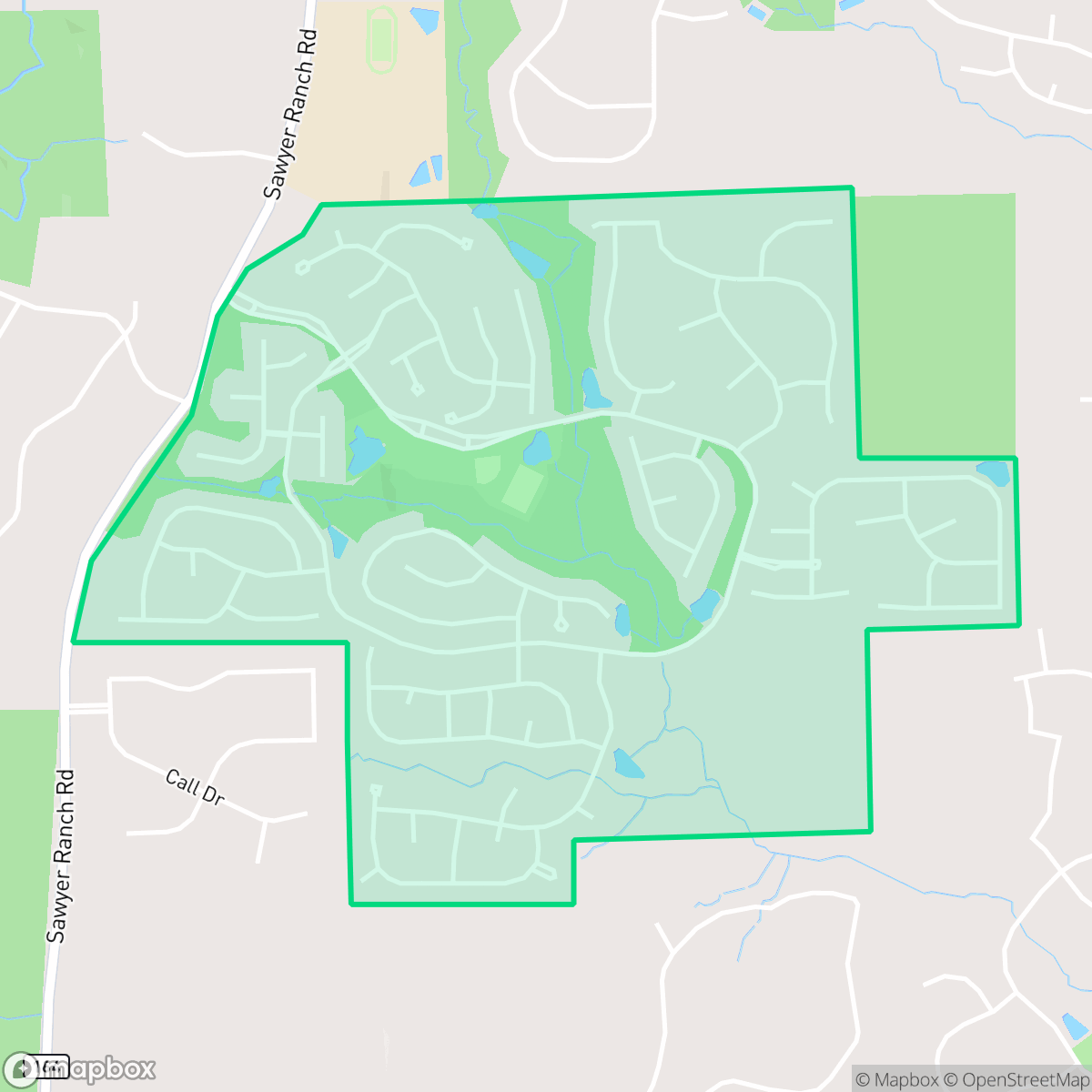Map showing the location of Highpointe, Belterra, TX