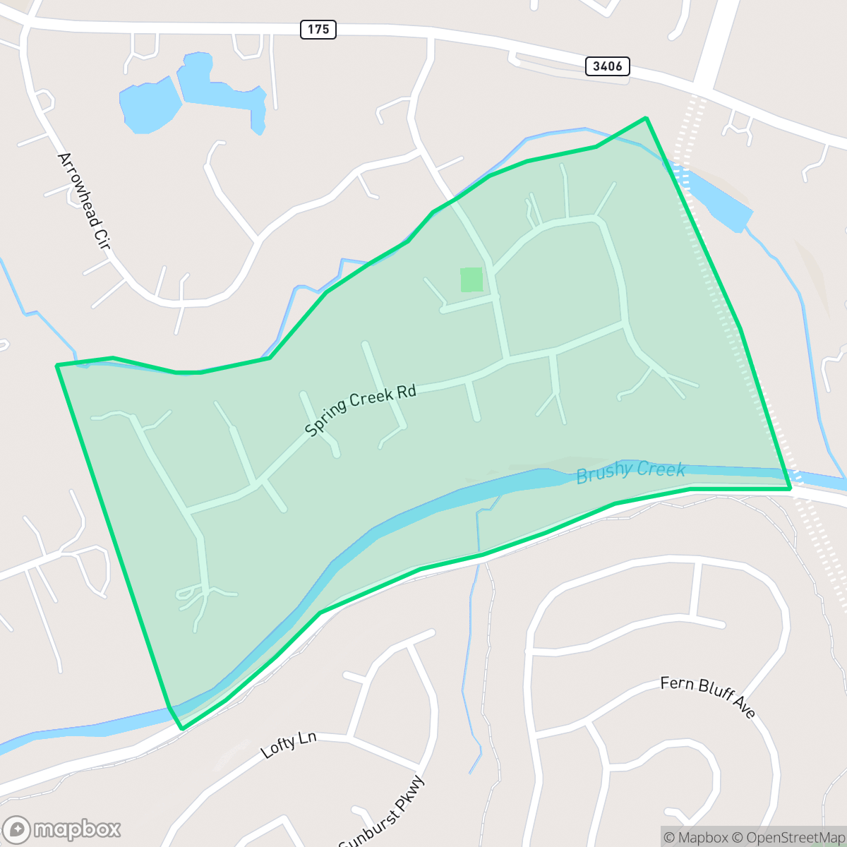 Map showing the location of Cross Trails, Brushy Creek, TX