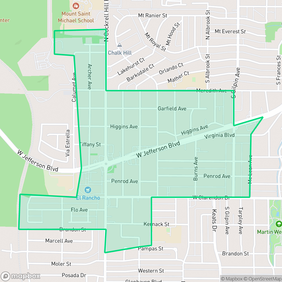 Map showing the location of Cockrell Hill, TX — coverage area