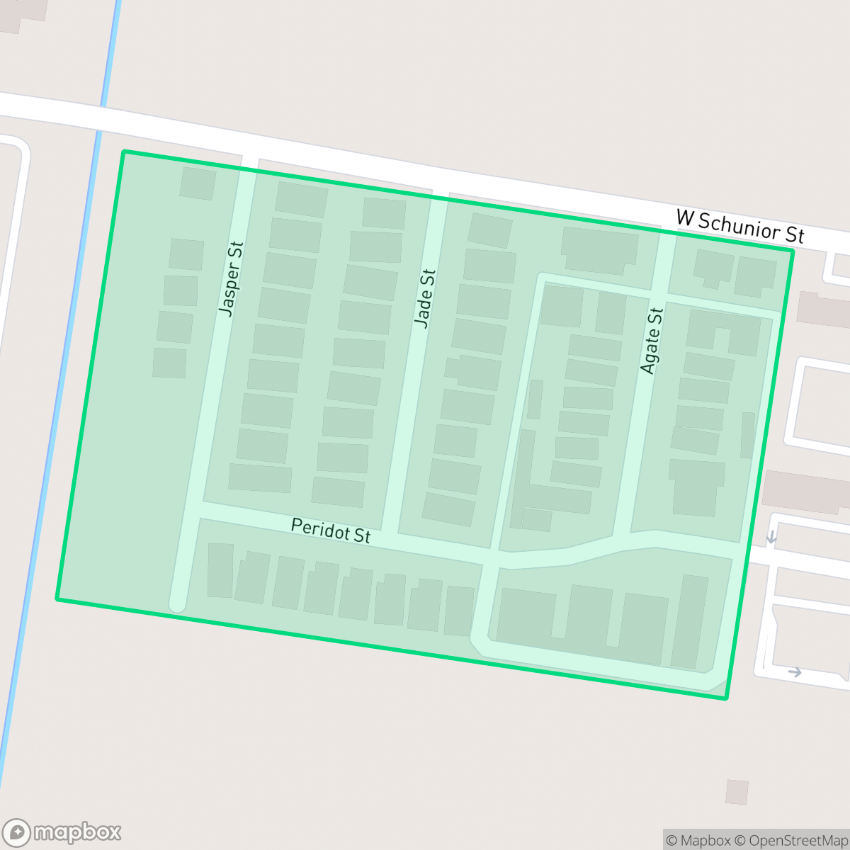 Map showing the location of Inland Groves Estates, Edinburg, TX
