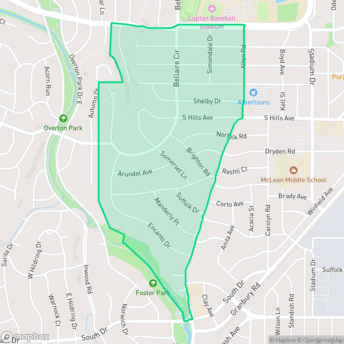 Map showing the location of Westcliff West, Fort Worth, TX