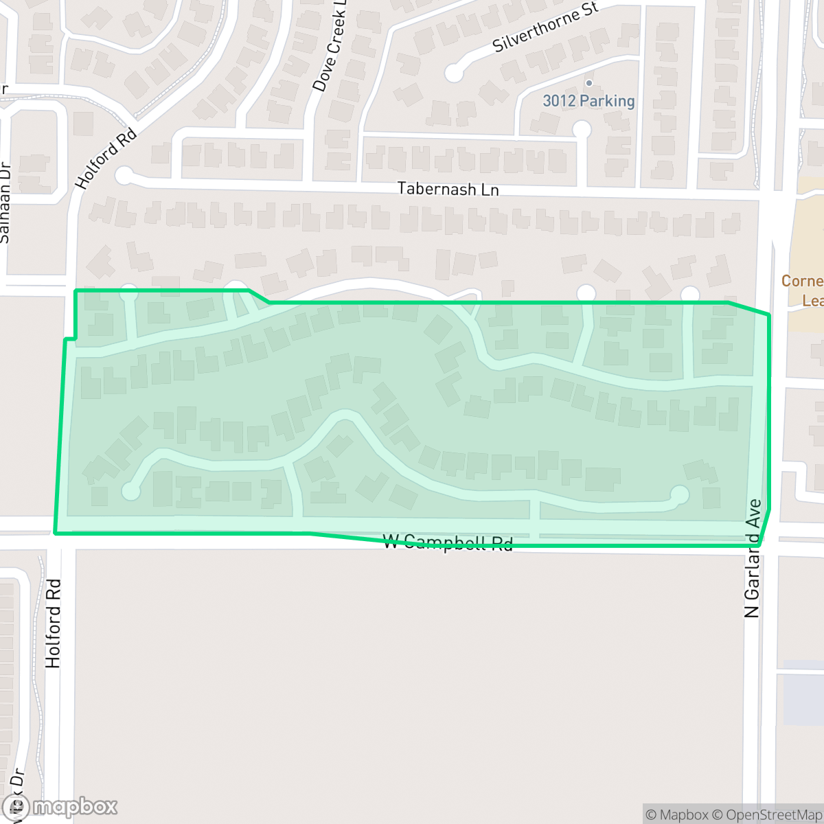 Map showing the location of Oaks of Stoney Creek, Garland, TX