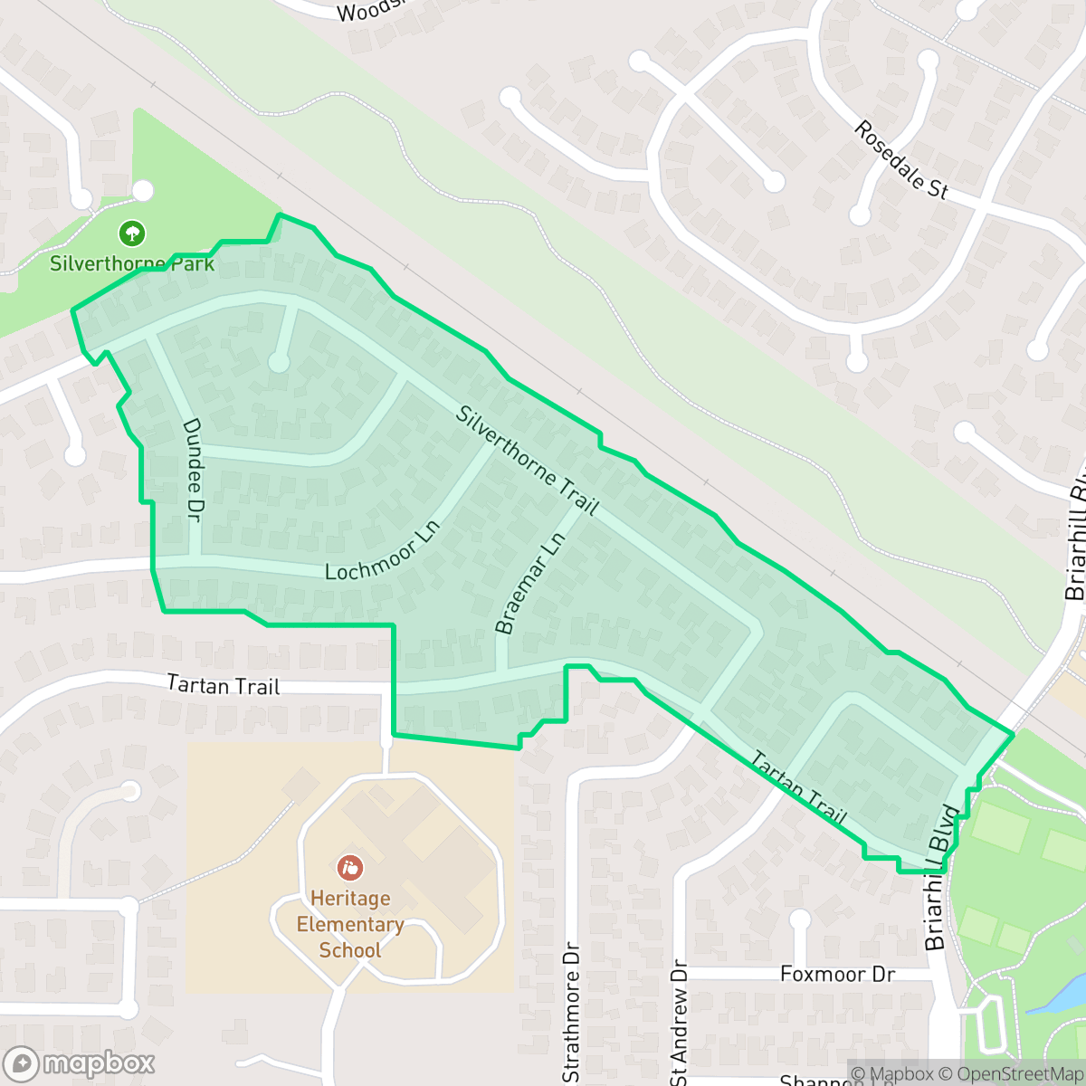 Map showing the location of Briarhill II, Highland Village, TX
