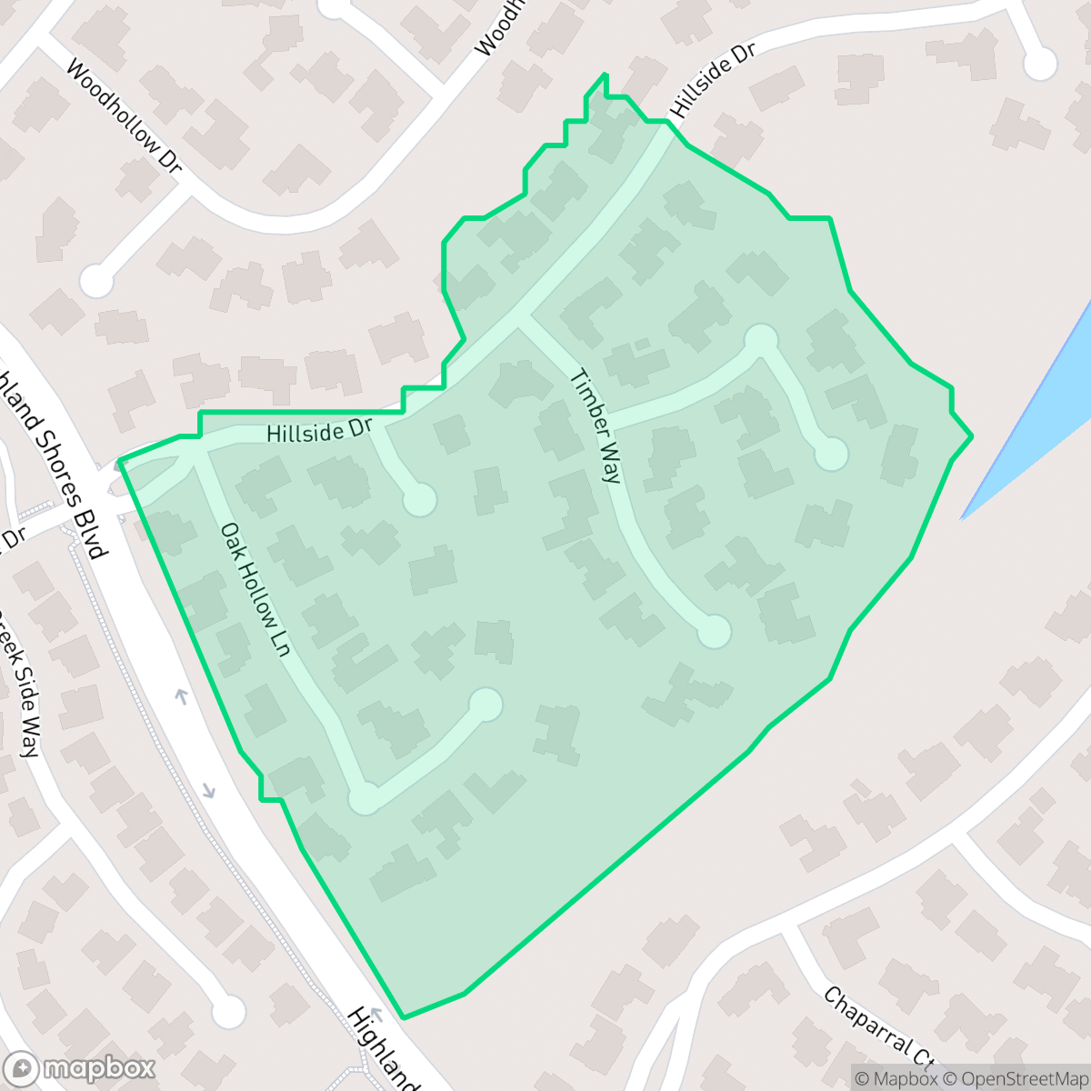 Map showing the location of Highland Shores 7-C West, Highland Village, TX