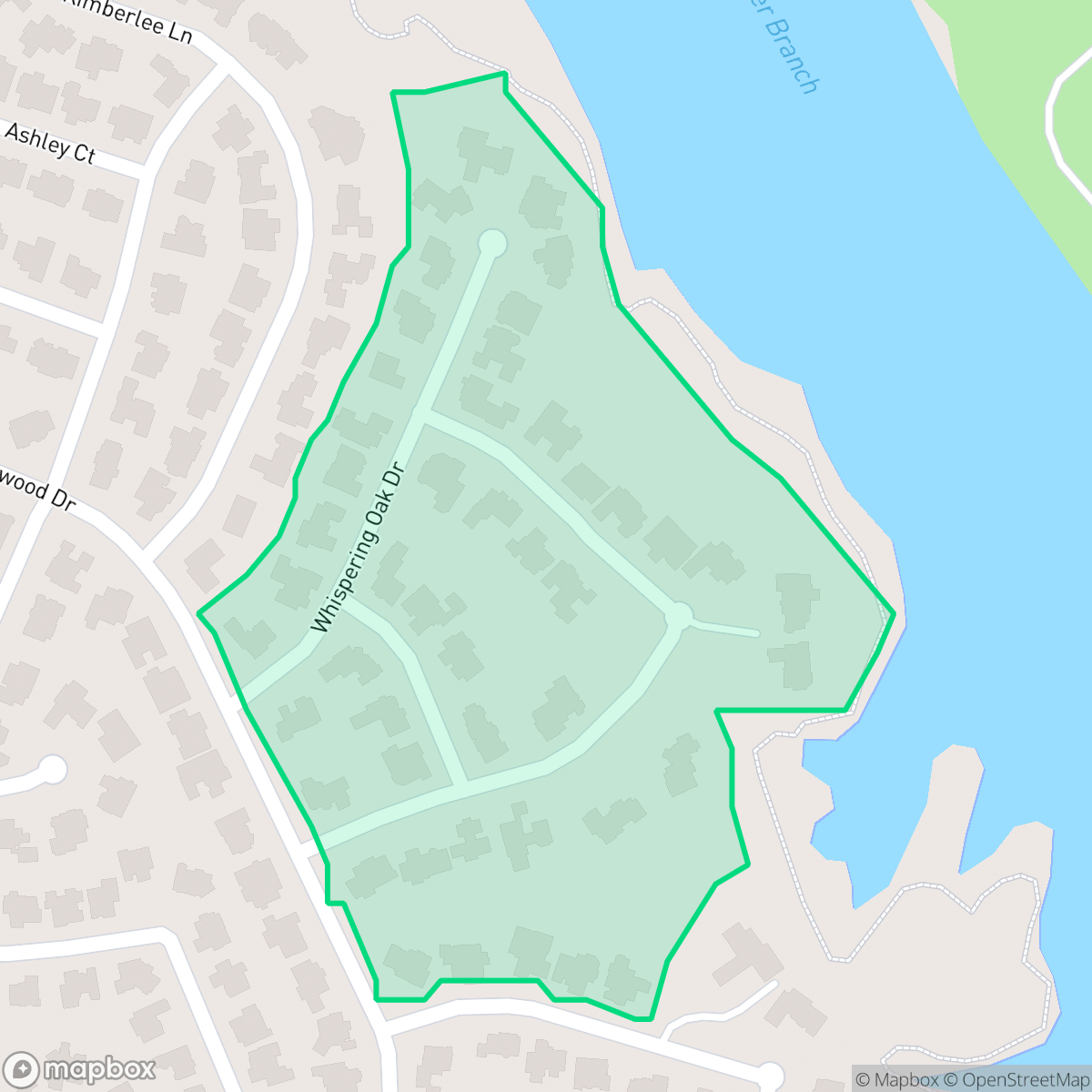 Map showing the location of The Overlook Highland Shores Section 2, Highland Village, TX