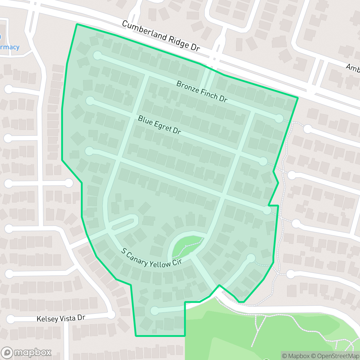 Map showing the location of Blue Meadow, Houston, TX