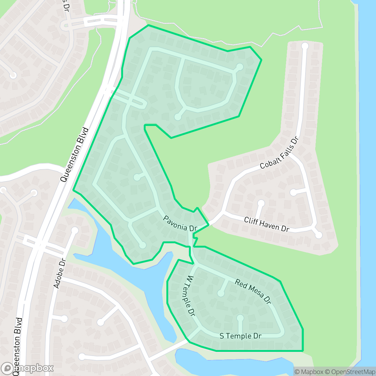 Map showing the location of Crimson Canyon, Houston, TX