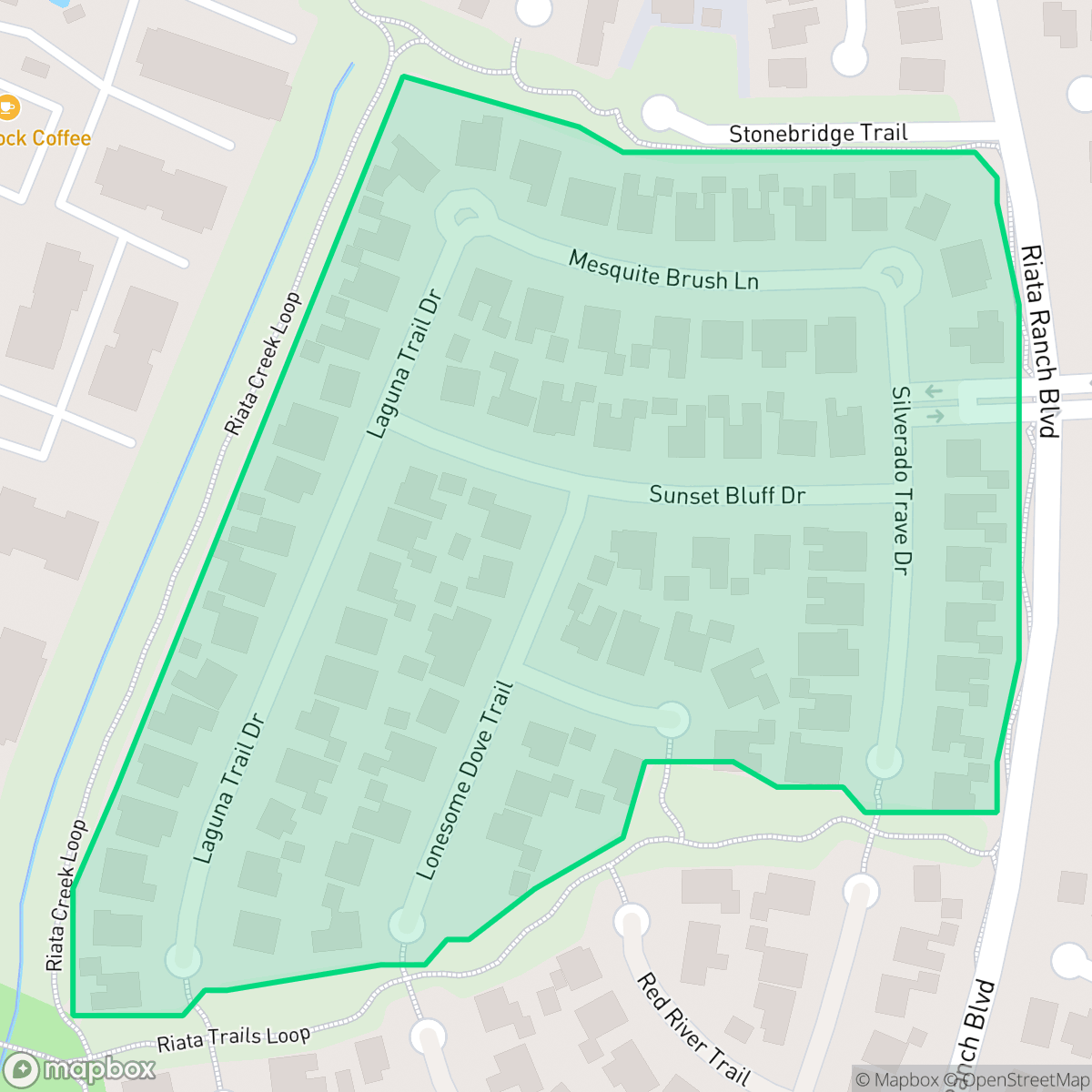 Map showing the location of Escondido, Houston, TX
