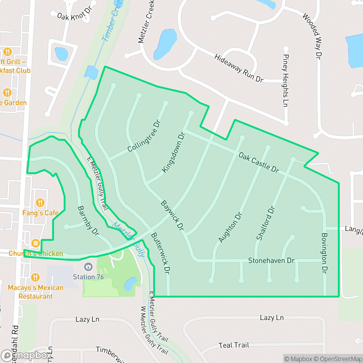 Map showing the location of Londonderry, Houston, TX