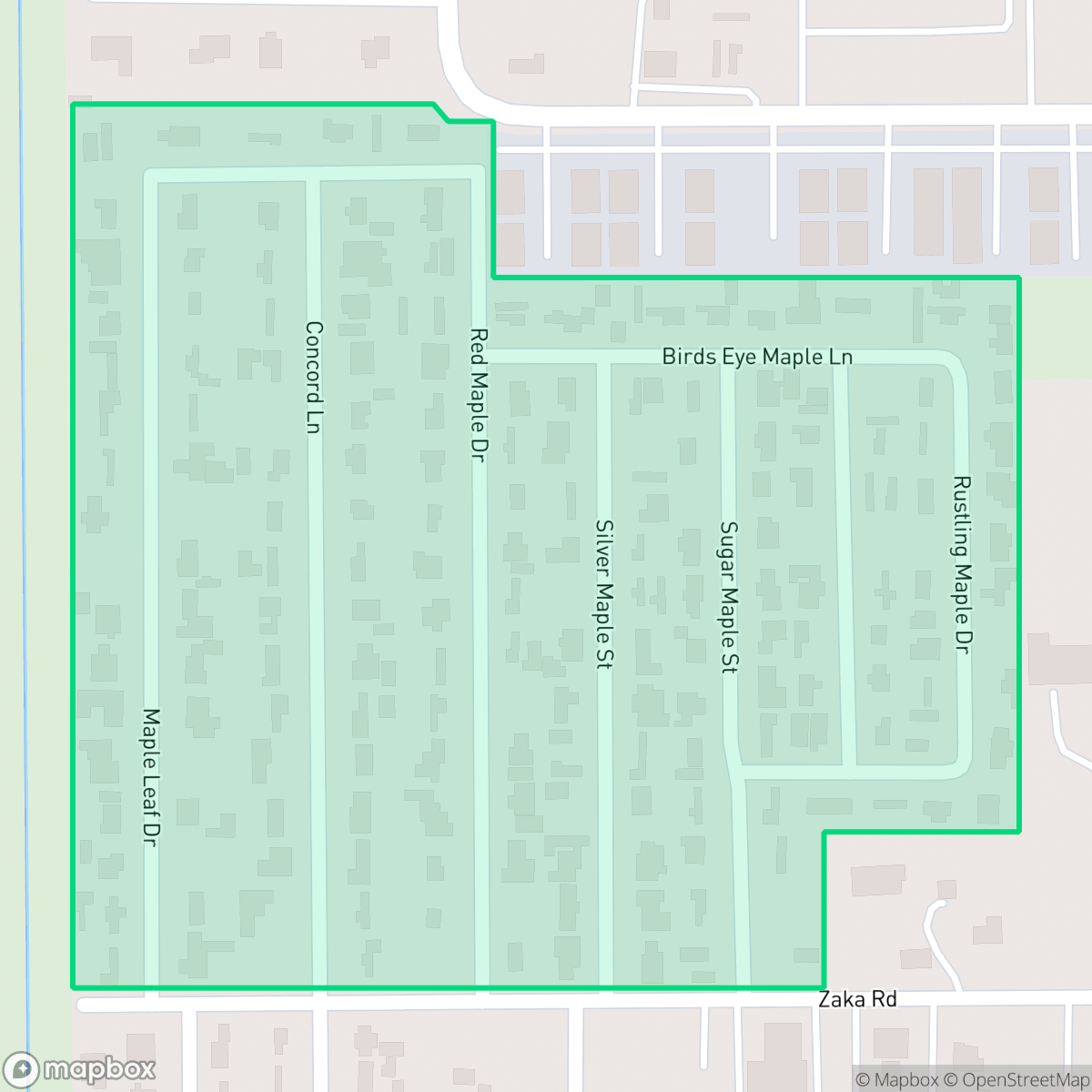 Map showing the location of Maple Leaf Gardens, Houston, TX