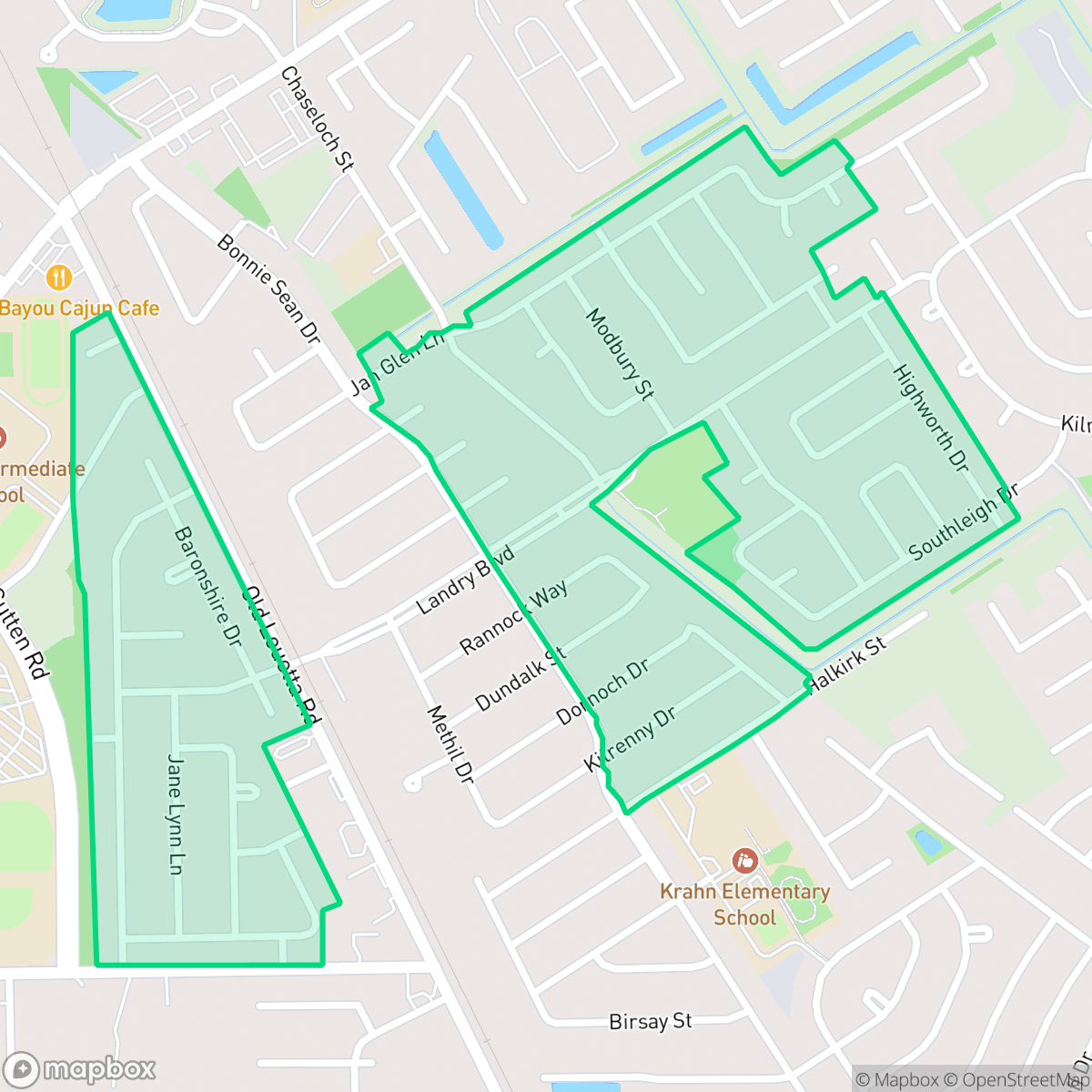 Map showing the location of Memorial Chase, Houston, TX
