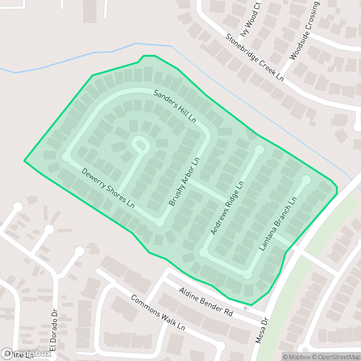 Map showing the location of Piney Point, Houston, TX