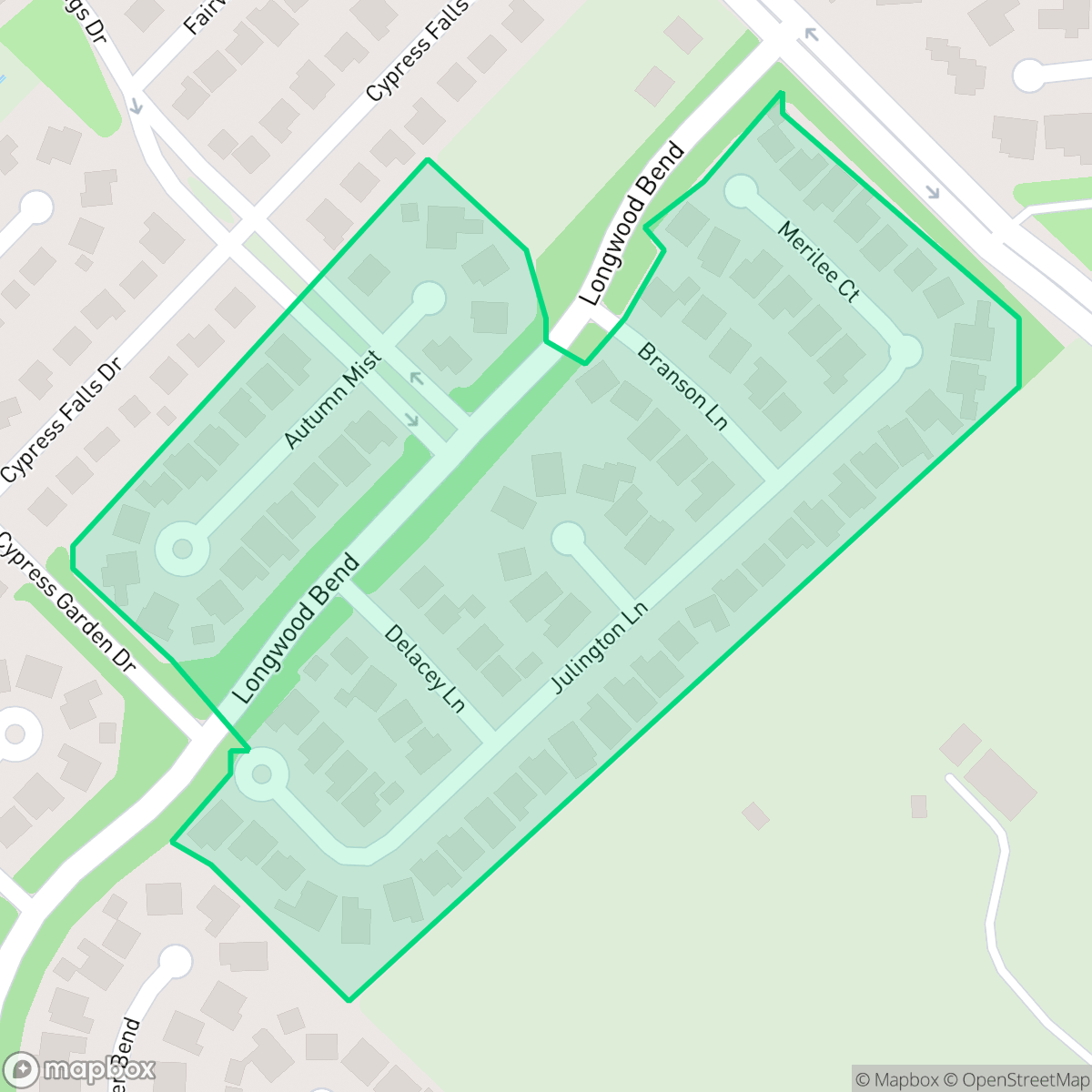 Map showing the location of Section 17, Houston, TX