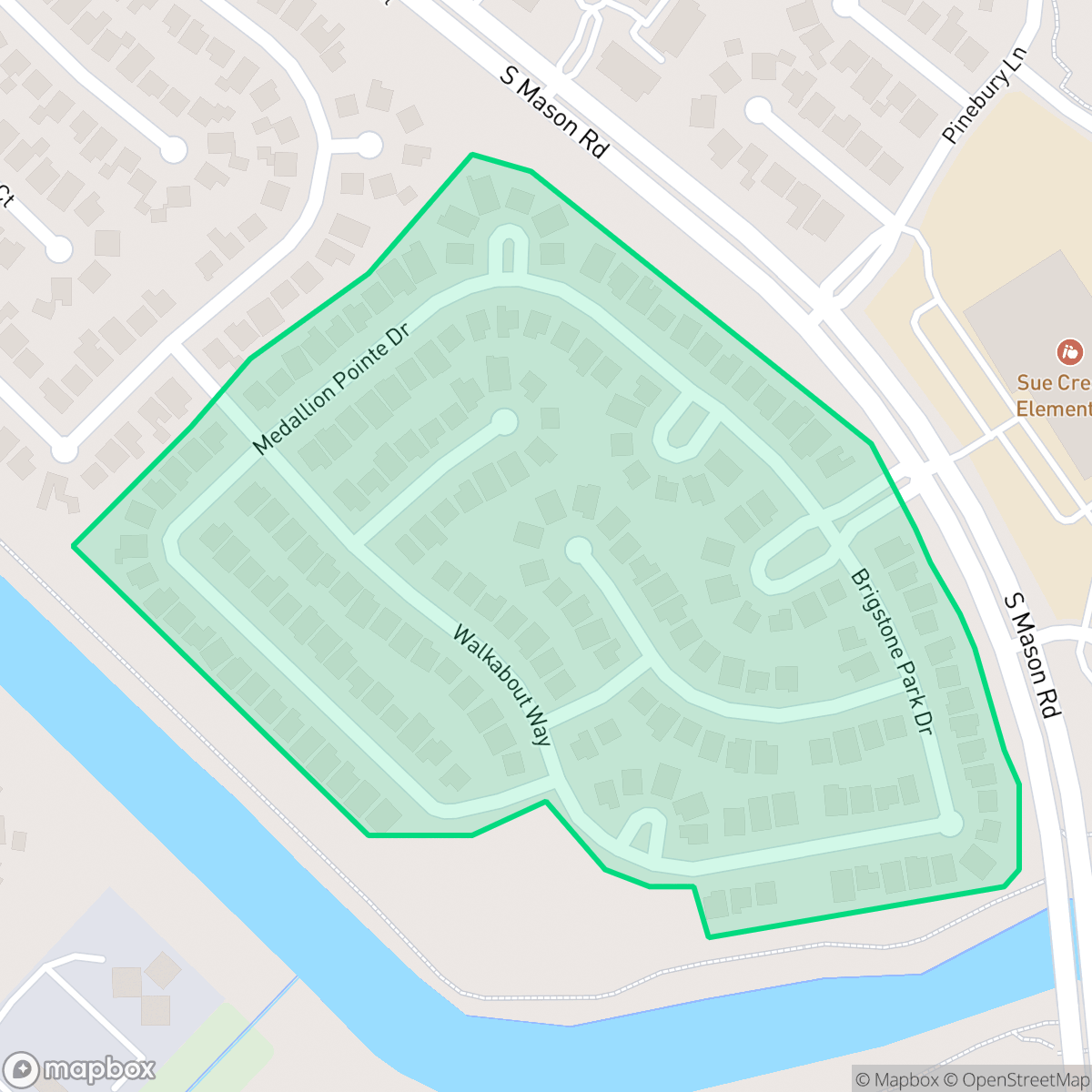 Map showing the location of Summer Pointe, Houston, TX