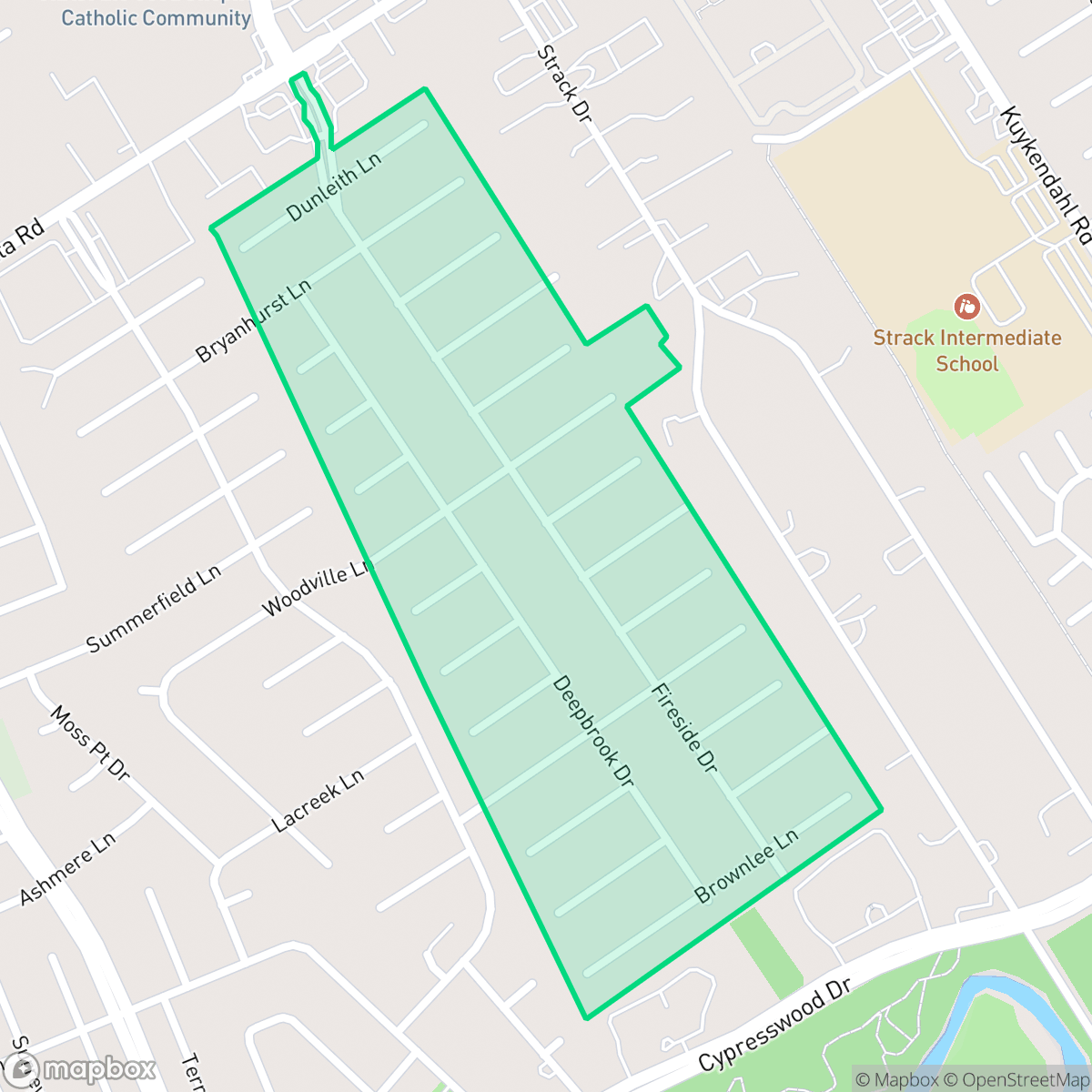 Map showing the location of Terra Nova, Houston, TX