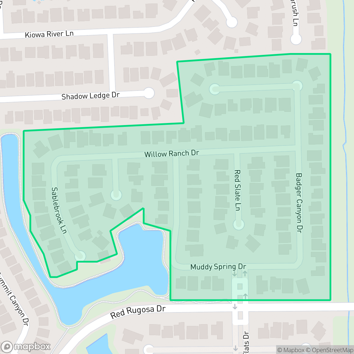 Map showing the location of Willow Ranch, Houston, TX