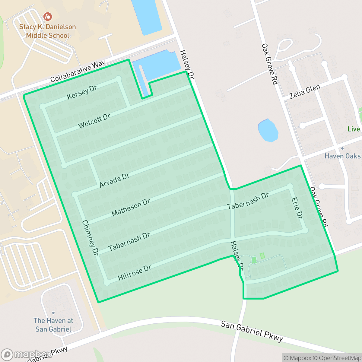 Map showing the location of Savanna Ranch, Leander, TX