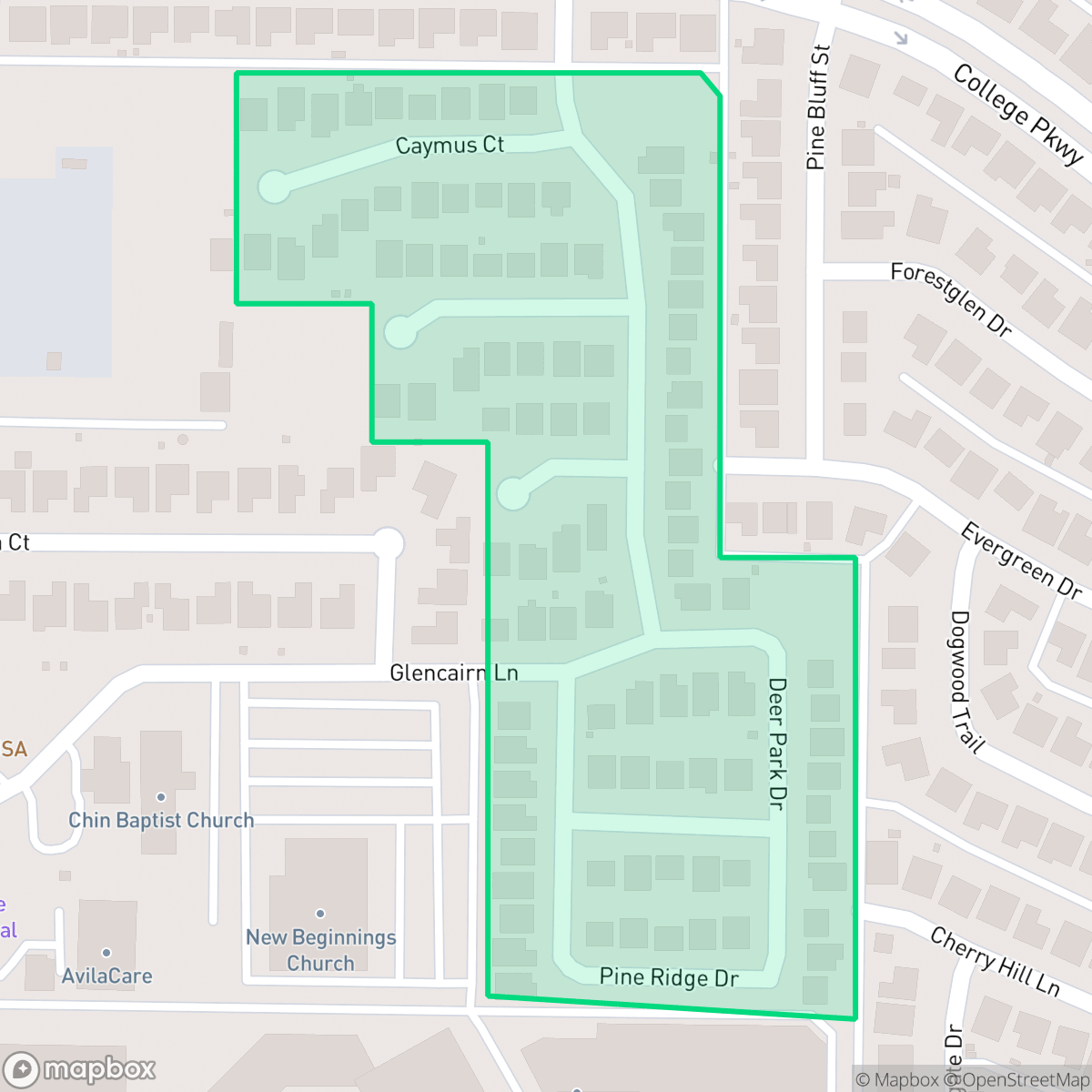Map showing the location of Golden Park Place, Lewisville, TX