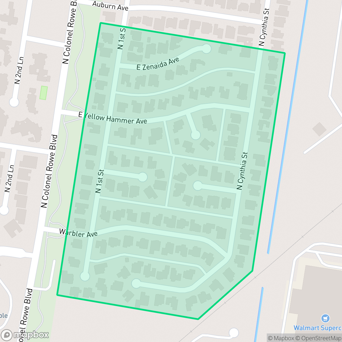 Map showing the location of North Ridge, McAllen, TX