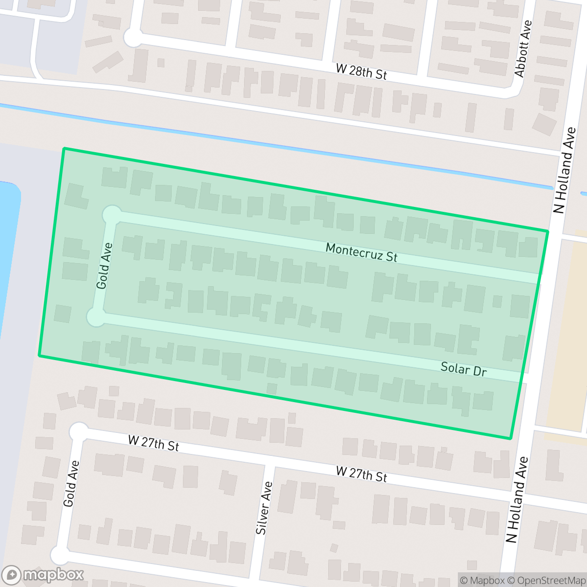 Map showing the location of Montecruz, Mission, TX