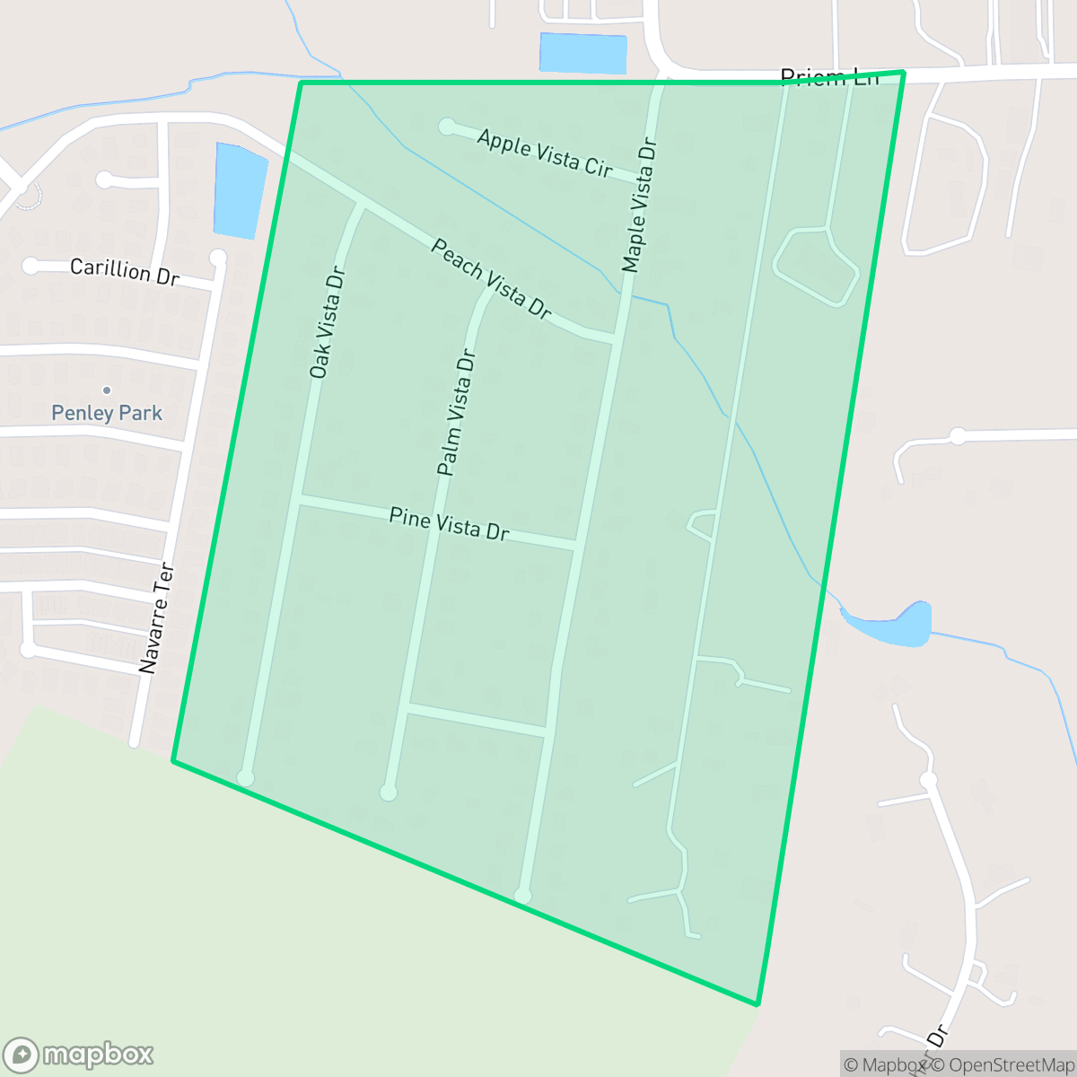 Map showing the location of Shallow Creek, Pflugerville, TX