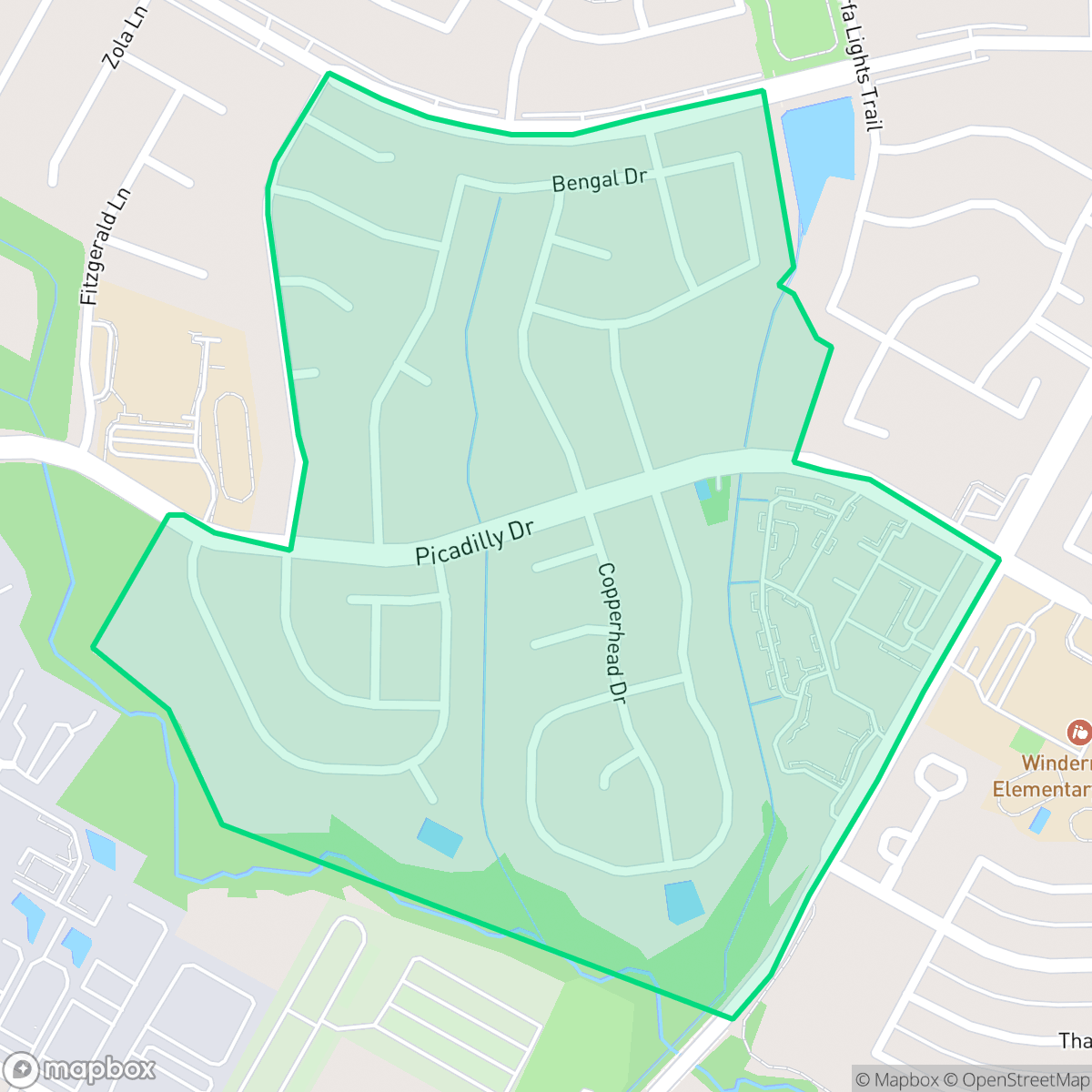 Map showing the location of Springbrook, Pflugerville, TX