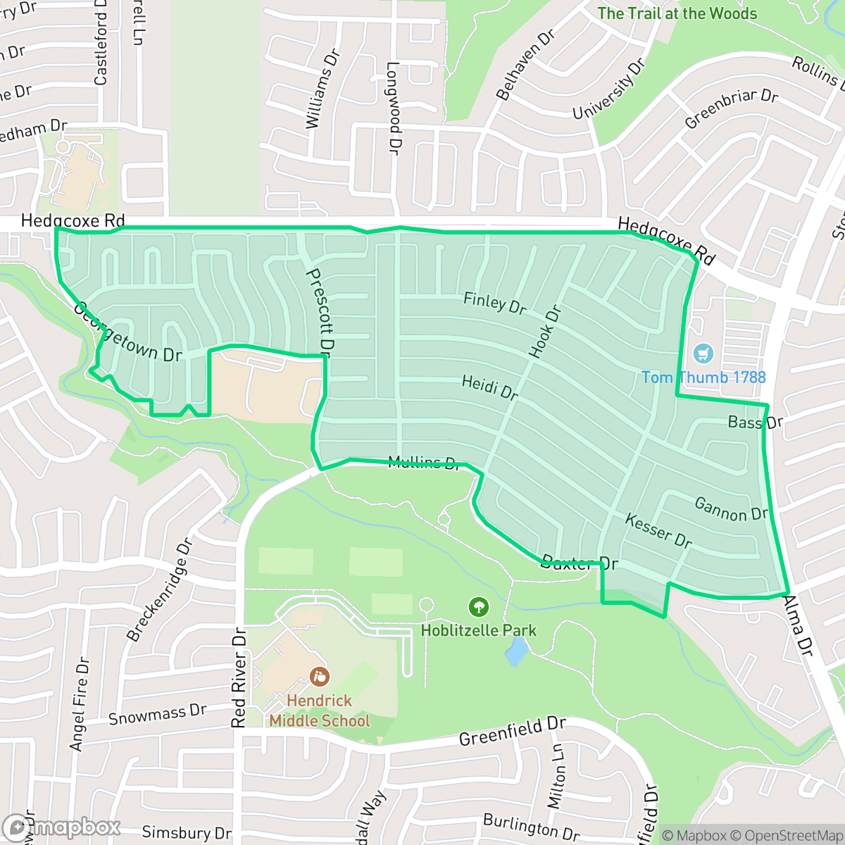 Map showing the location of Cross Creek, Plano, TX