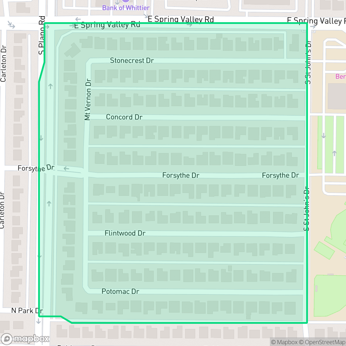 Map showing the location of Marlborough Square, Richardson, TX