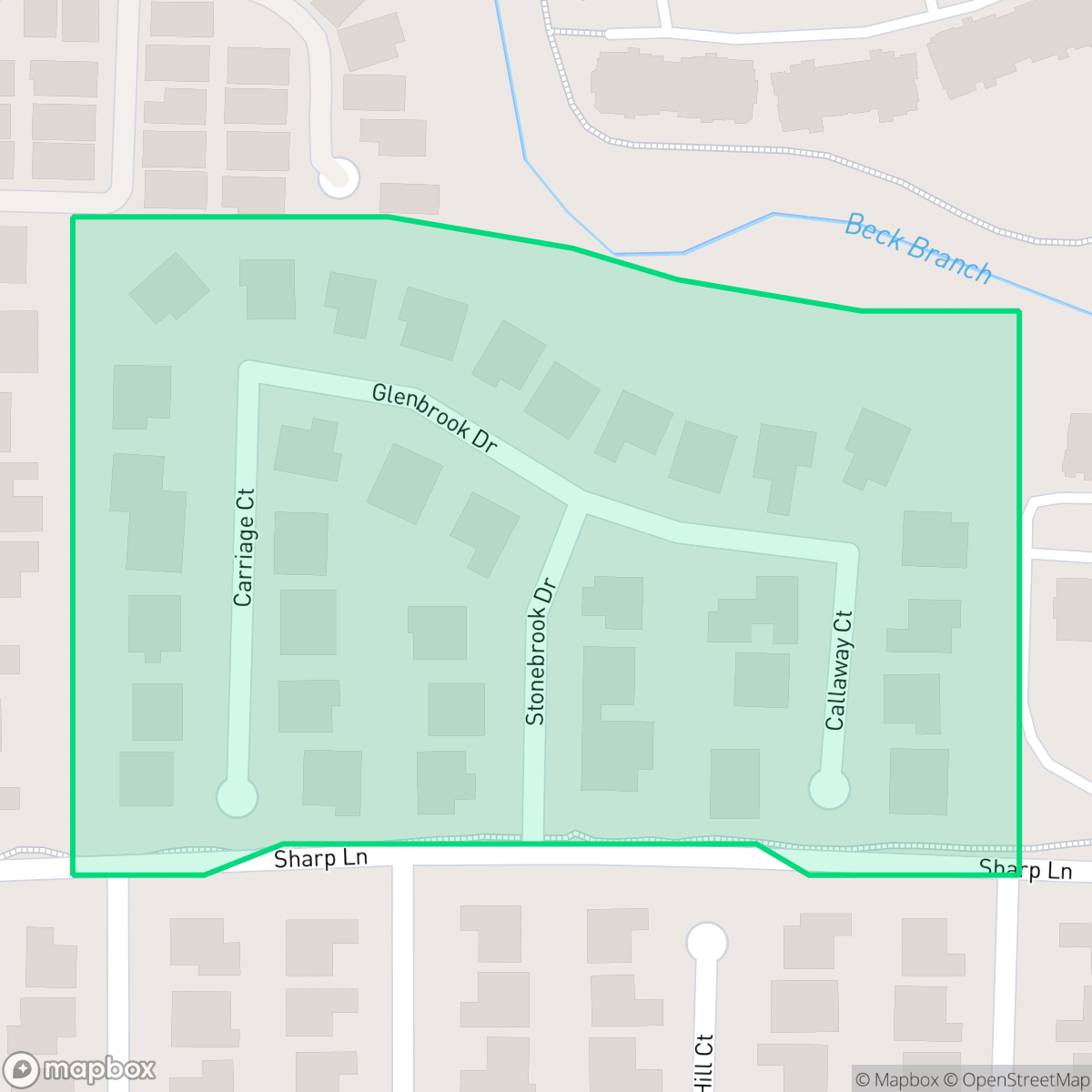 Map showing the location of Reserce at Sharp Lake, Richardson, TX