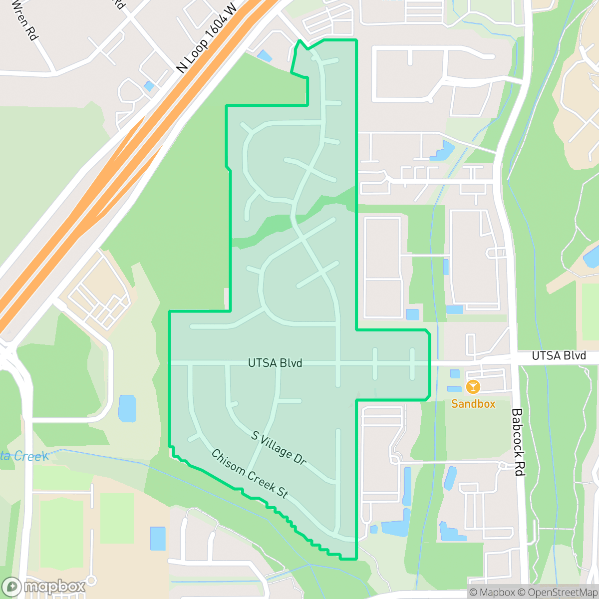 Map showing the location of College Park, San Antonio, TX