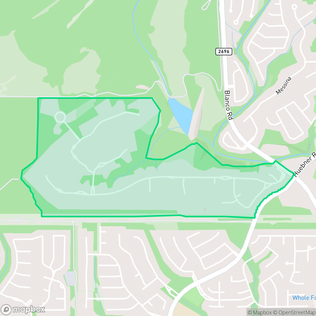 Map showing the location of Greystone Country Estates, San Antonio, TX