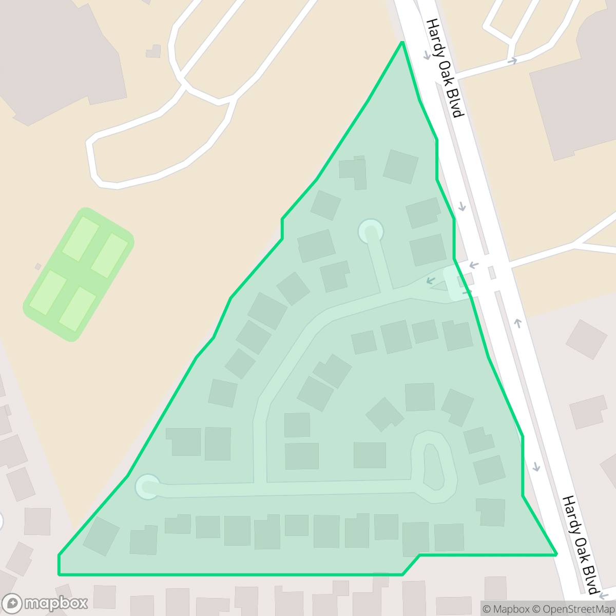 Map showing the location of Mesa Vista-Stone Oak, San Antonio, TX