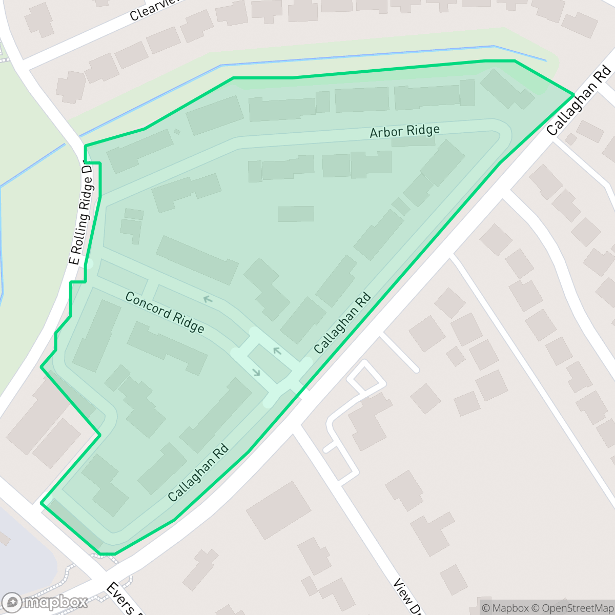Map showing the location of Rolling Ridge Village-Rolling Ridge Club, San Antonio, TX