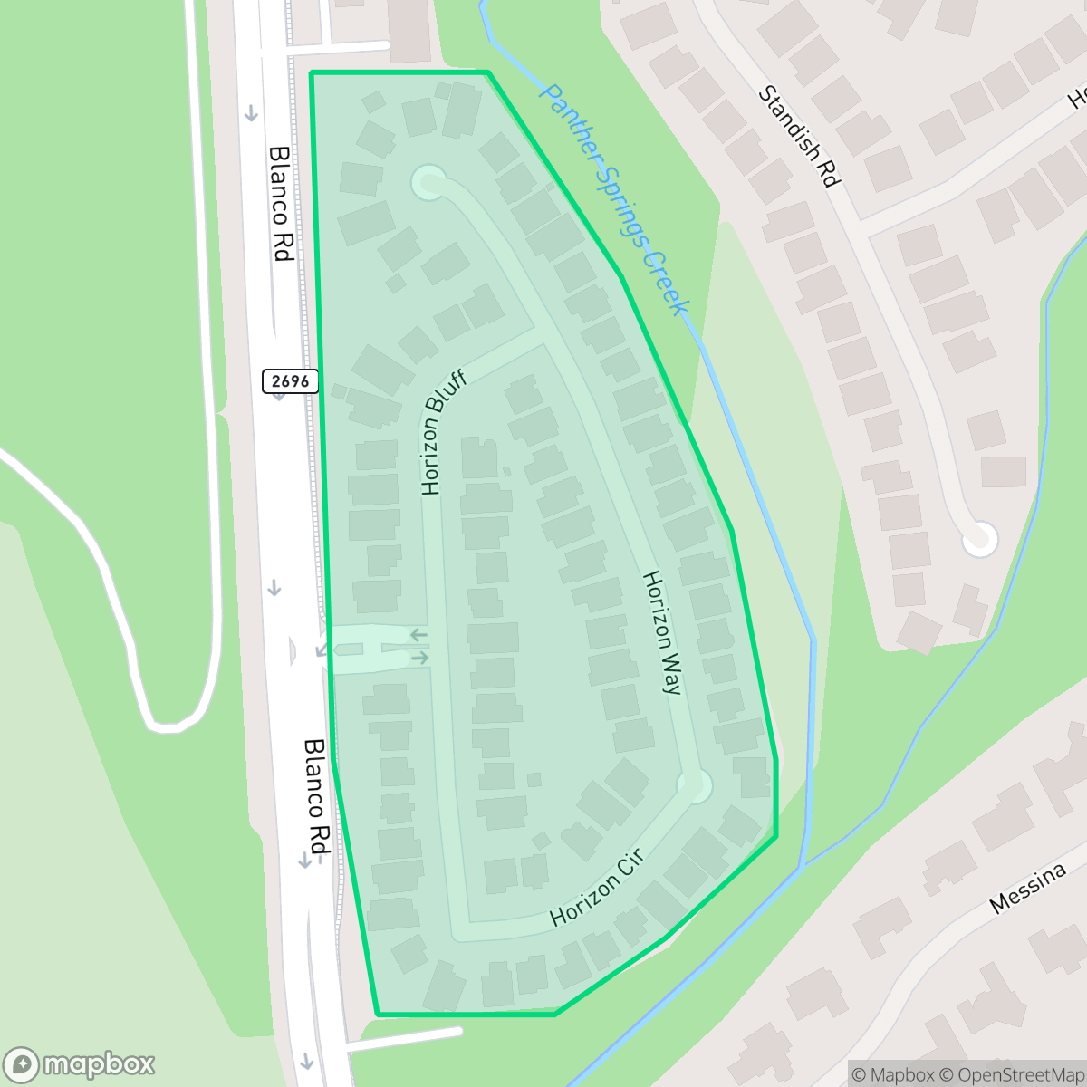 Map showing the location of Stone Oak Parke, San Antonio, TX