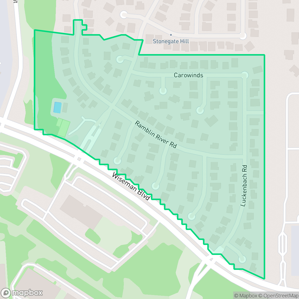 Map showing the location of Stonegate Hills at Westover Hill, San Antonio, TX