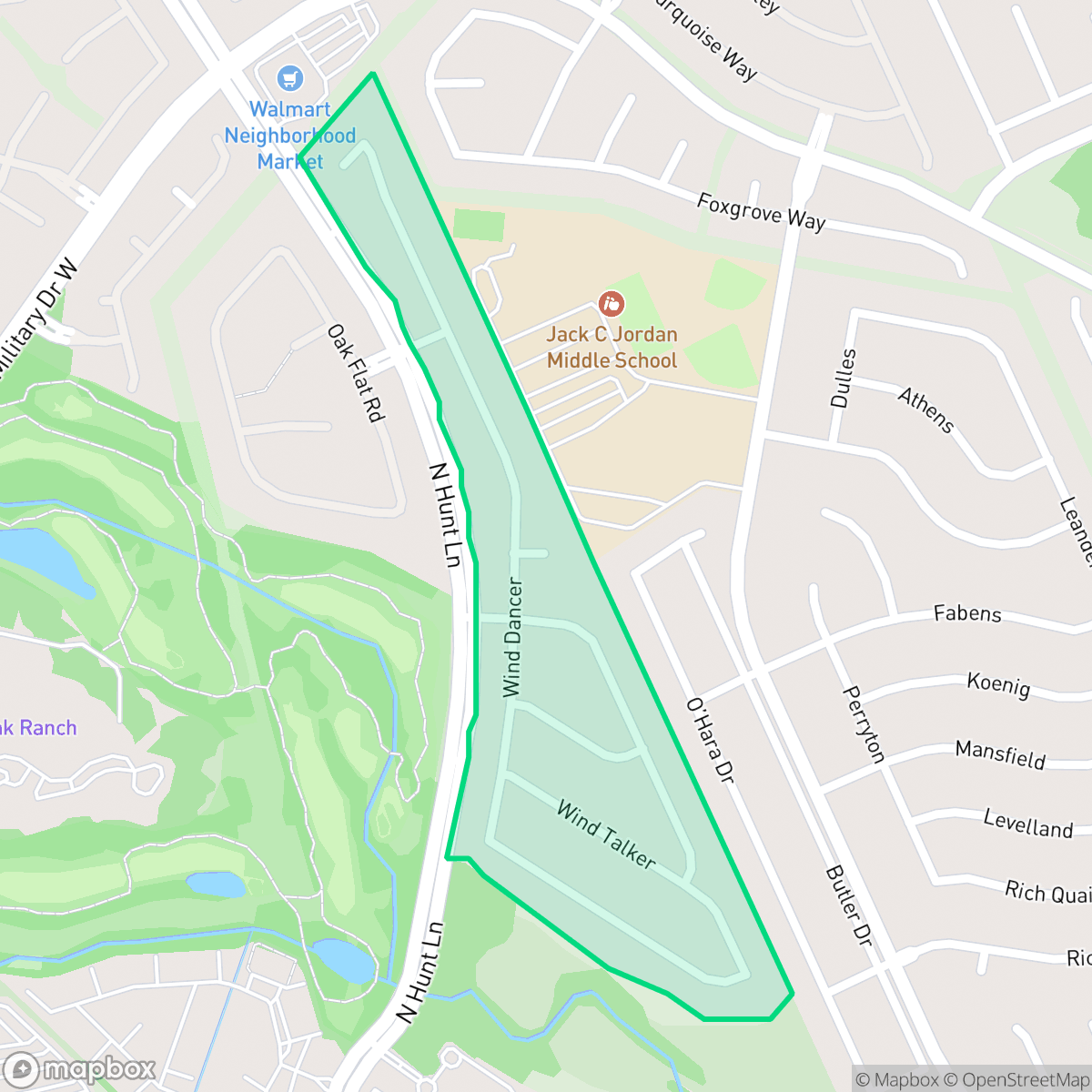 Map showing the location of The Enclave at Westover Hills, San Antonio, TX
