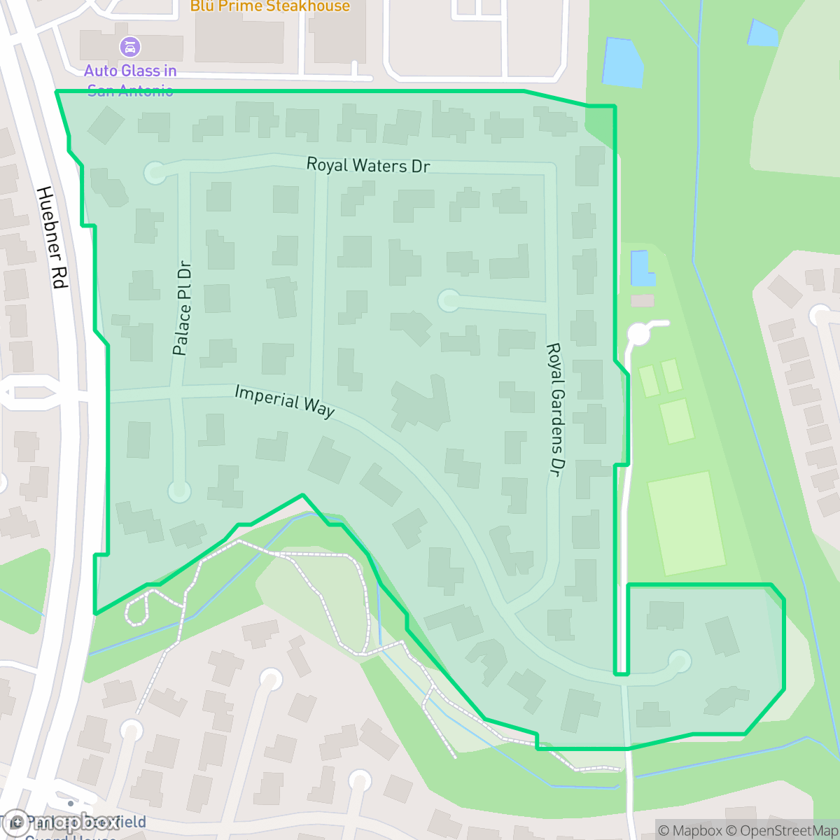 Map showing the location of The Waters at Deerfield, San Antonio, TX