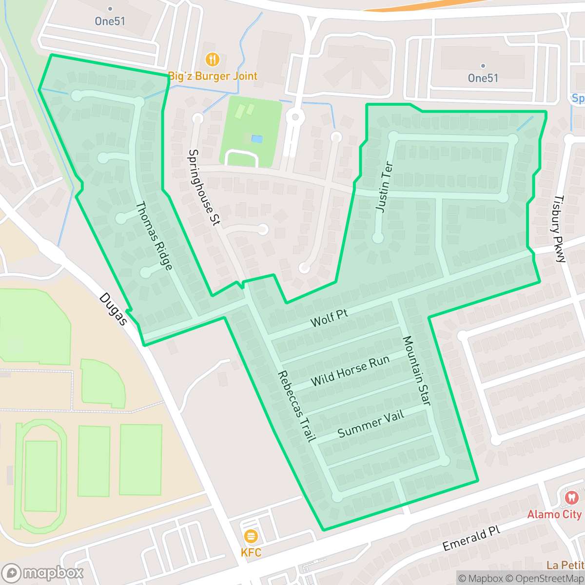 Map showing the location of Westover Place, San Antonio, TX