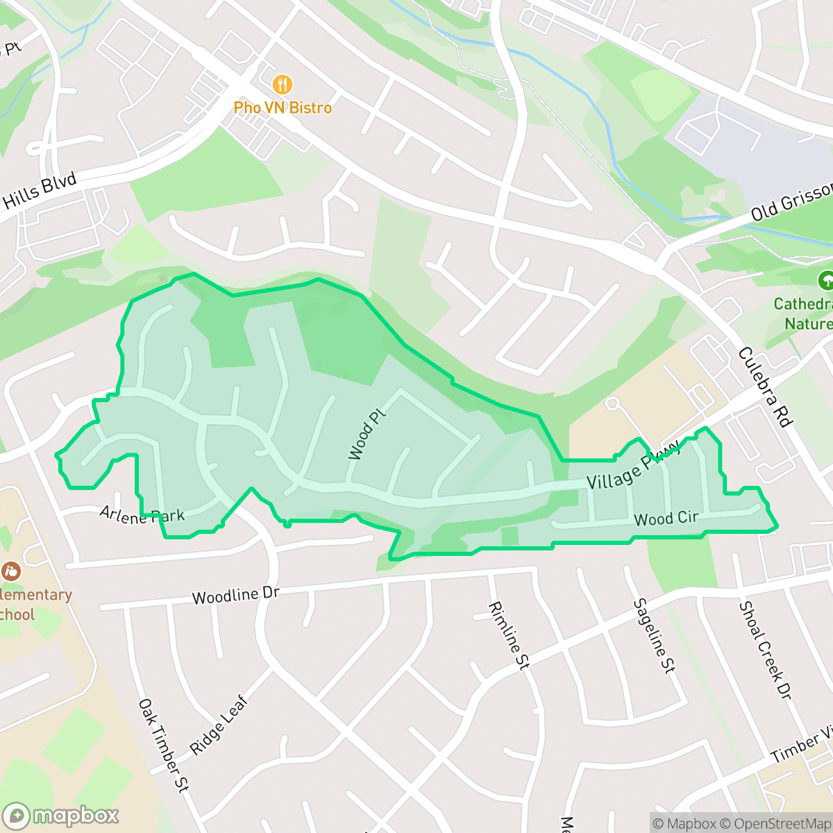 Map showing the location of Woodglen, San Antonio, TX