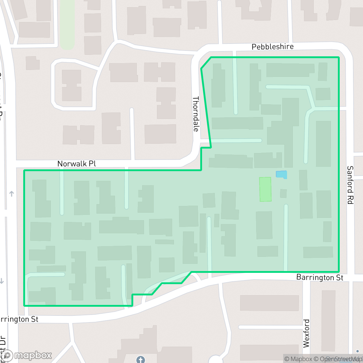 Map showing the location of Woodmont, San Antonio, TX